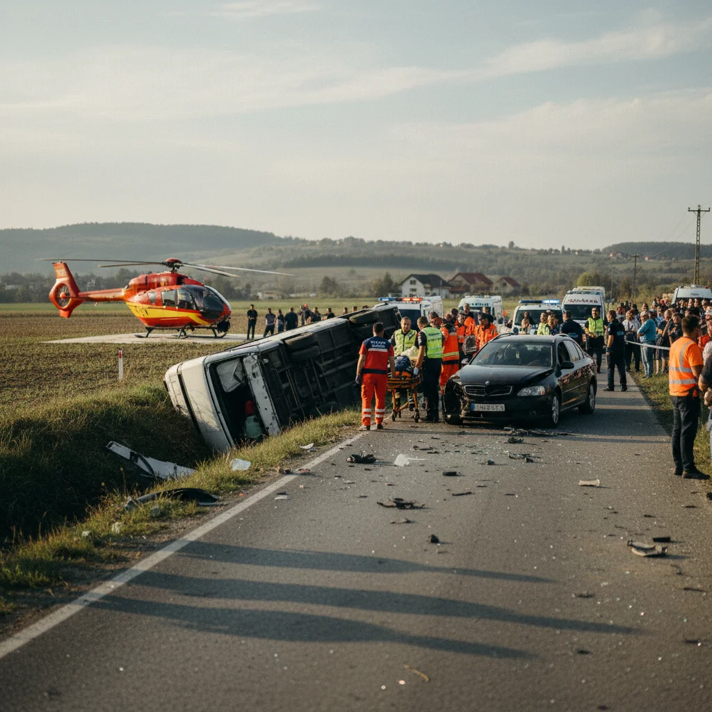 Accident rutier la Cornești: O victimă transportată cu elicopterul