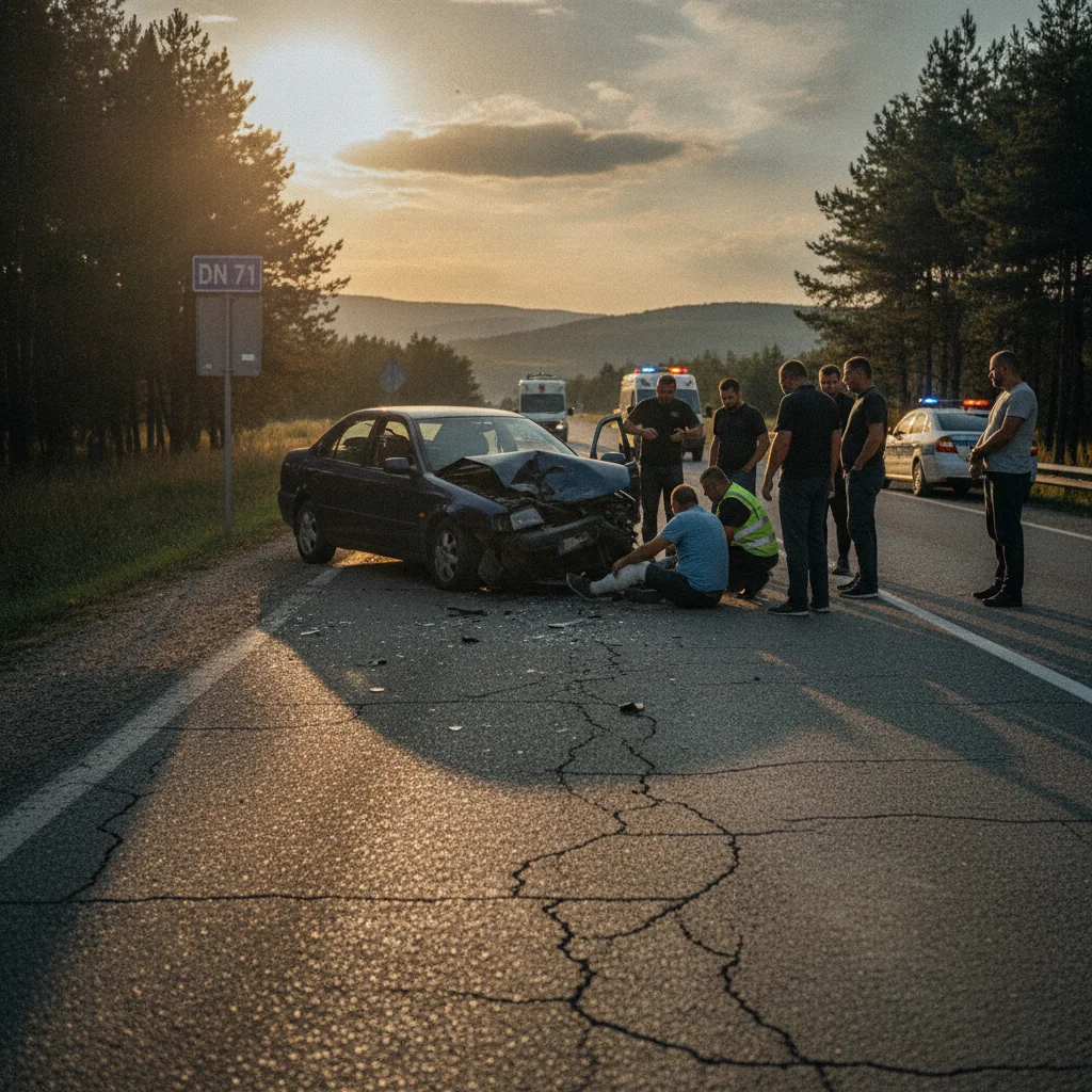 Accident Rutier pe DN 71 la Priboiu: O Femeie din Târgoviște Rănită