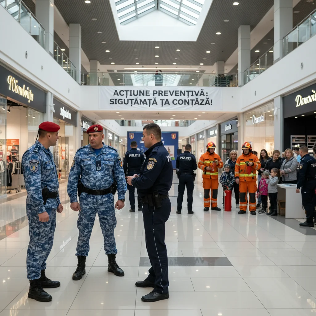 Acțiune de informare pentru siguranța cetățenilor la Dâmbovița Mall din Târgoviște