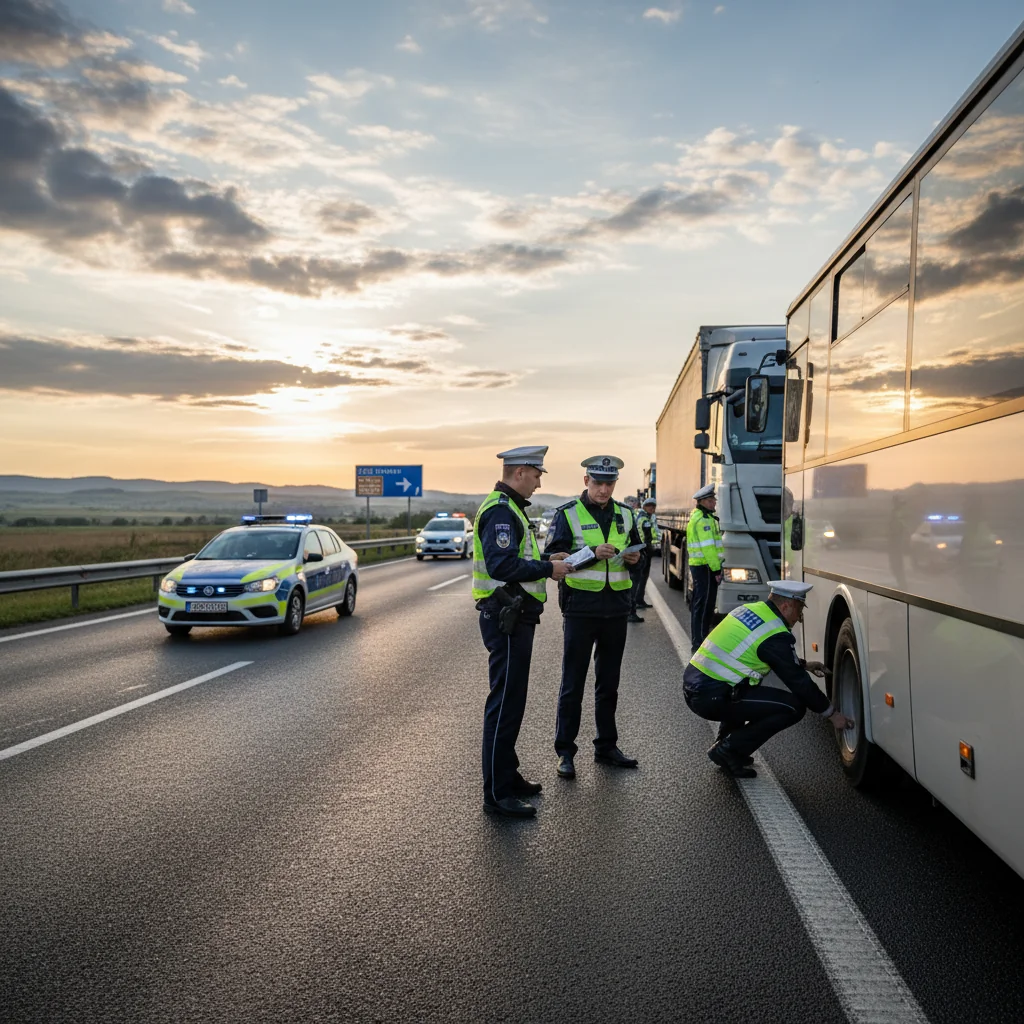 Acțiune rutieră „TRUCK & BUS” la Târgoviște și în județul Dâmbovița, 9–15 februarie 2026