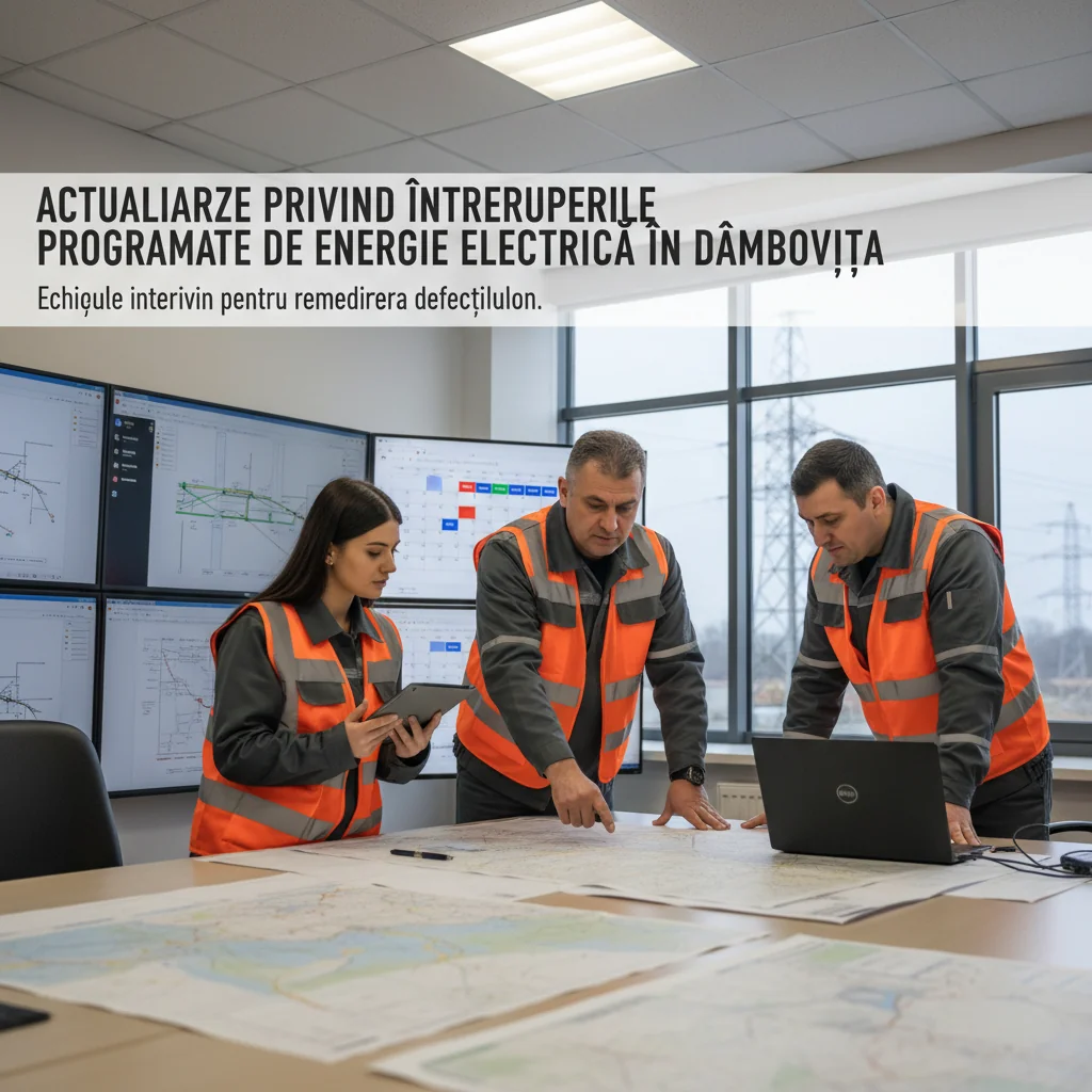 Actualizare la Târgoviște privind întreruperile programate de energie electrică în Dâmbovița