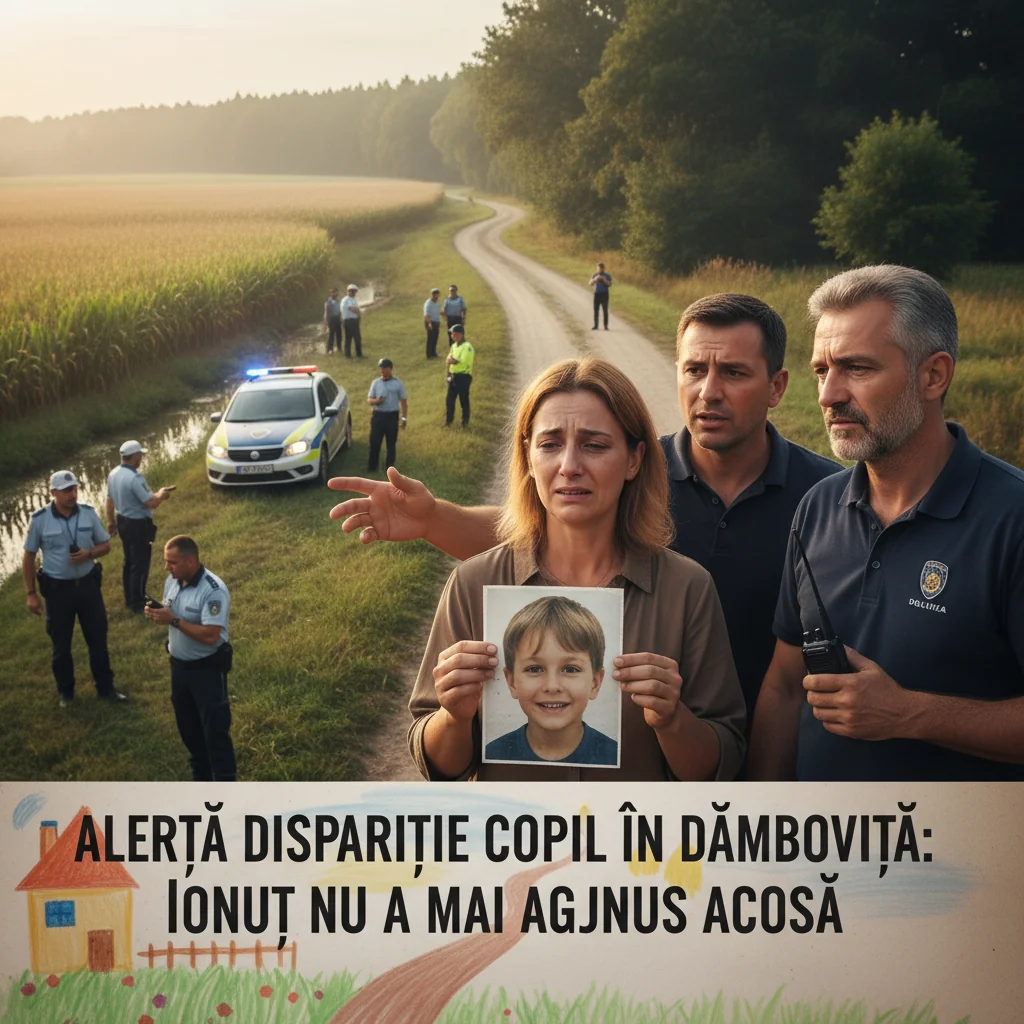 Alertă de dispariție copil la Târgoviște: poliția caută un minor pe nume Ionuț