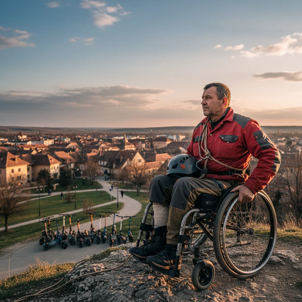 Alpinist utilitar din Dâmbovița cere respect pentru trotinetiști