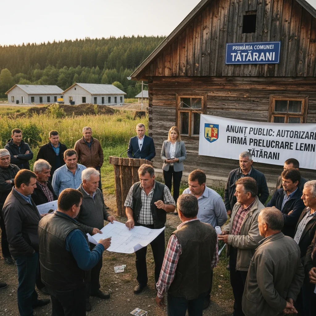Anunț de mediu la Târgoviște pentru autorizarea unei firme de prelucrare a lemnului din Tătărani