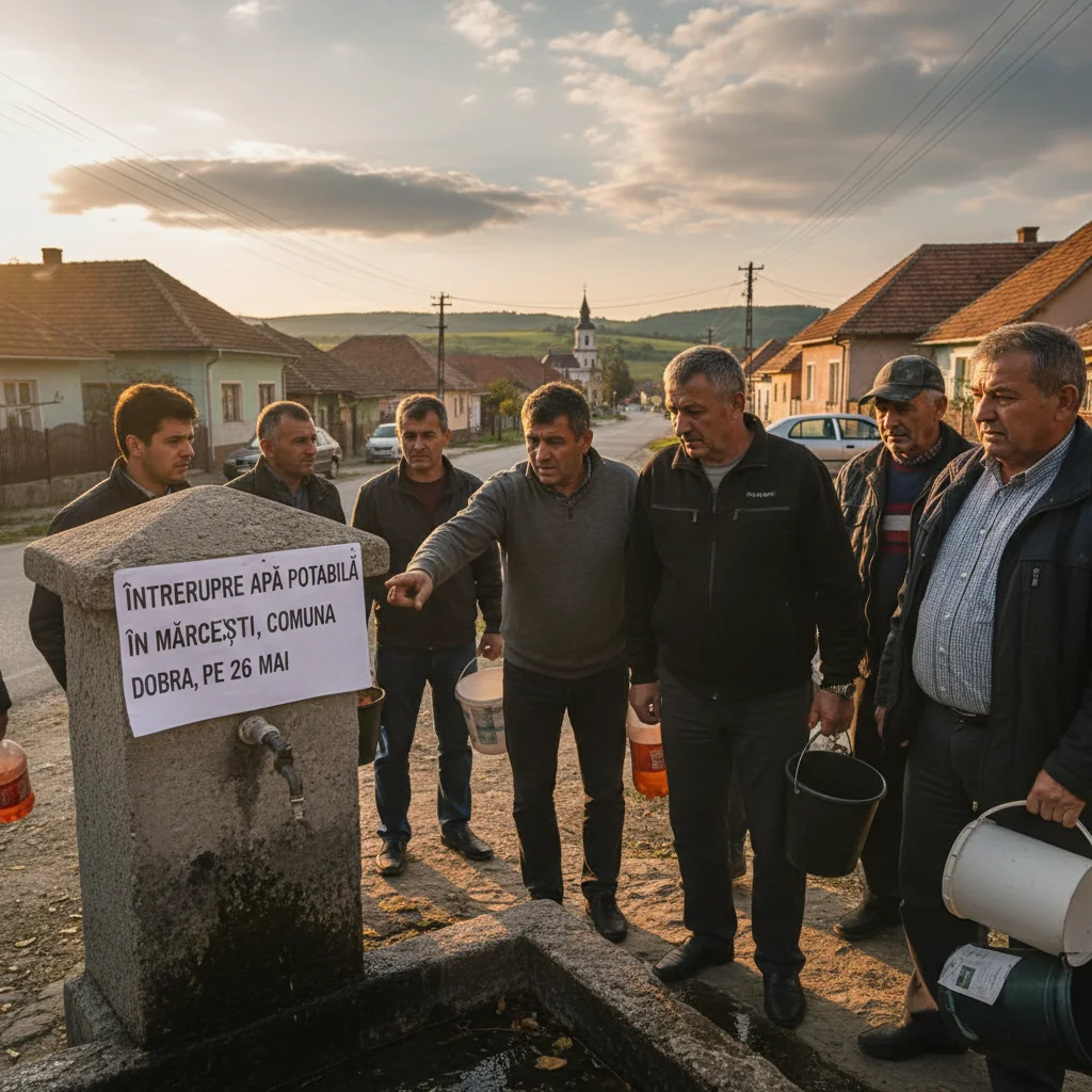 Apă potabilă întreruptă în Mărcești, comuna Dobra pe 26 mai