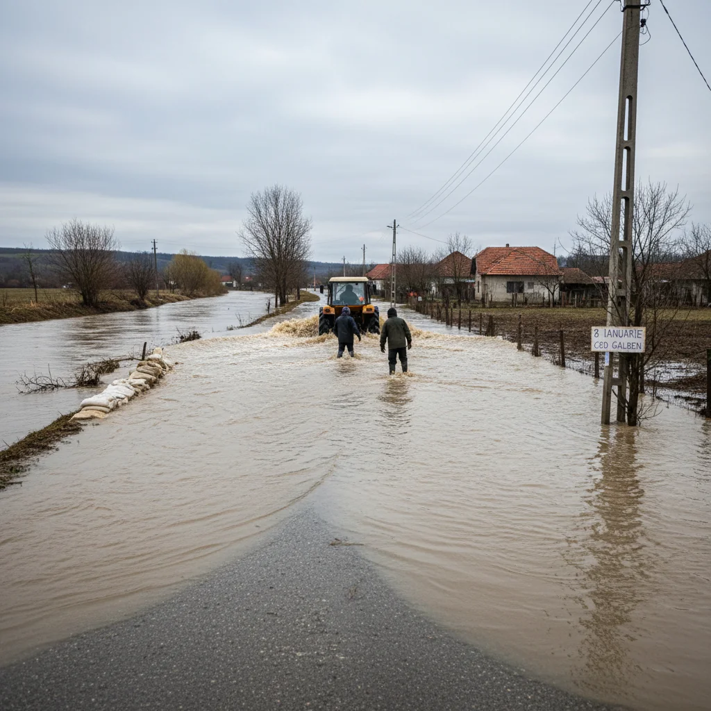 Avertizare hidrologică de Cod Galben la Târgoviște și în județul Dâmbovița până pe 8 ianuarie