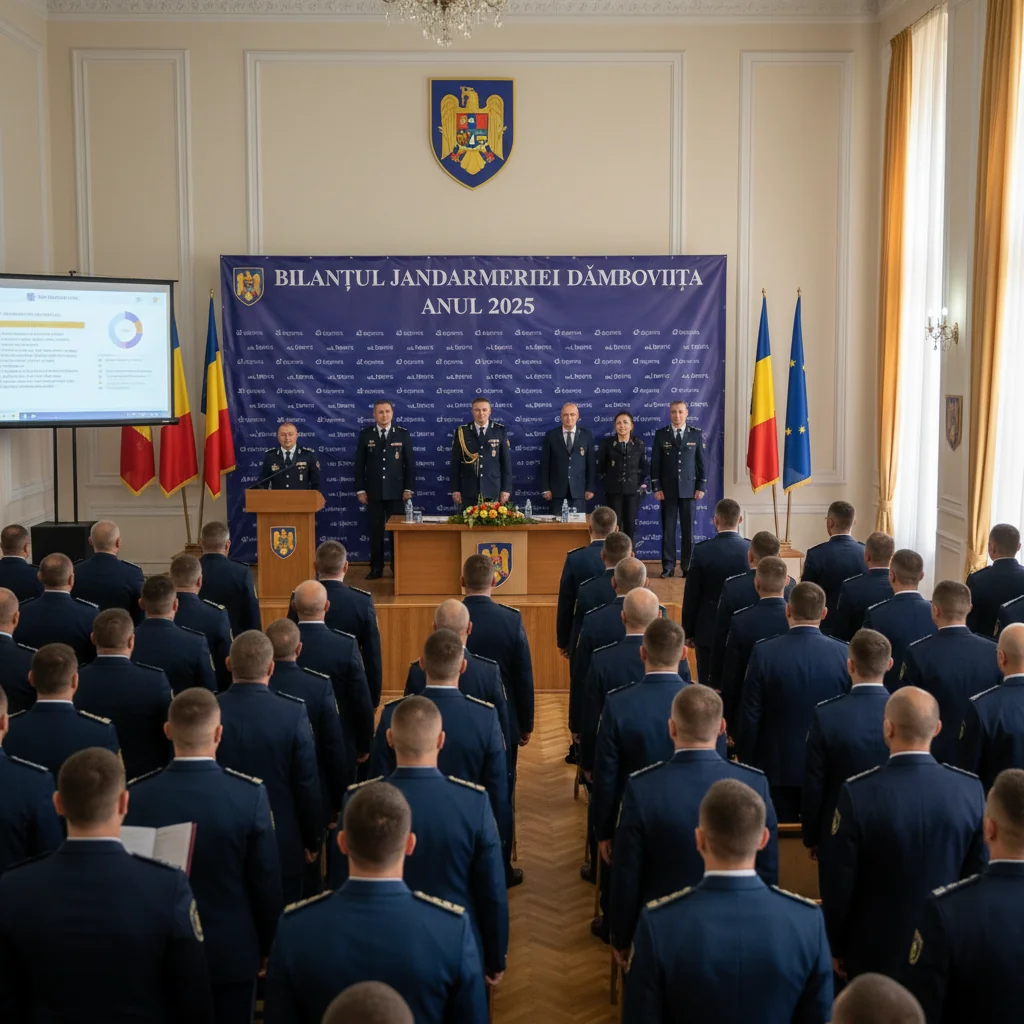 Bilanțul Jandarmeriei Dâmbovița pe 2025, prezentat la Târgoviște