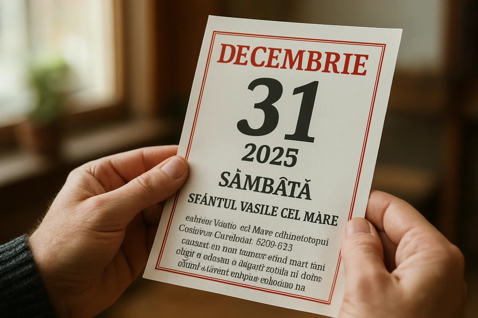 Calendar ortodox – 2025-12-31