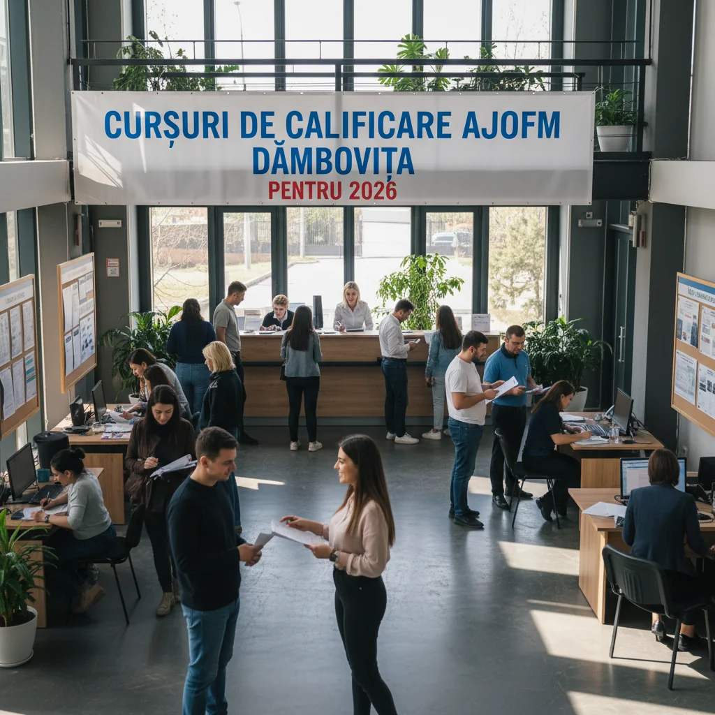 Cursuri de calificare anunțate la Târgoviște de AJOFM Dâmbovița pentru începutul lui 2026
