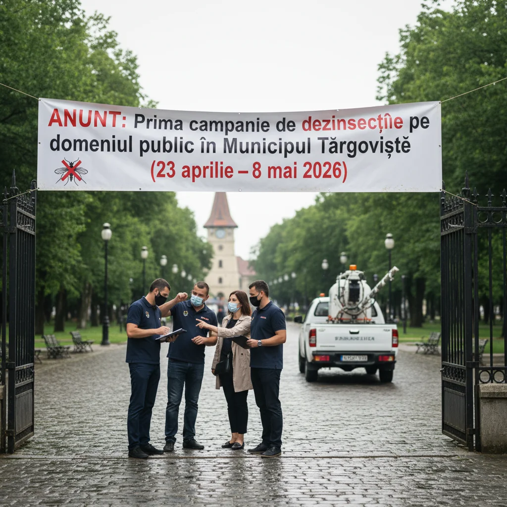 Dezinsecție publică în Târgoviște între 23 aprilie și 8 mai 2026