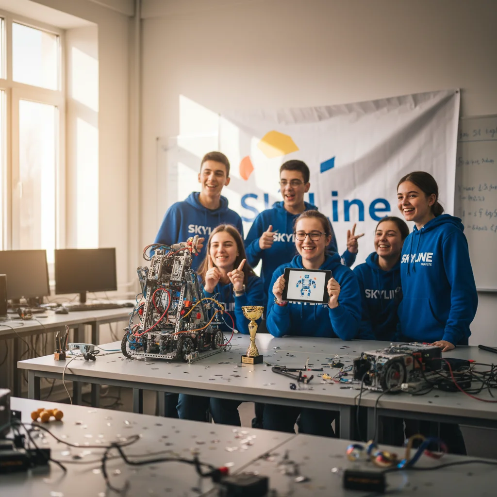 Echipa SkyLine din Târgoviște va reprezenta orașul la faza națională a concursului First Tech Challenge România