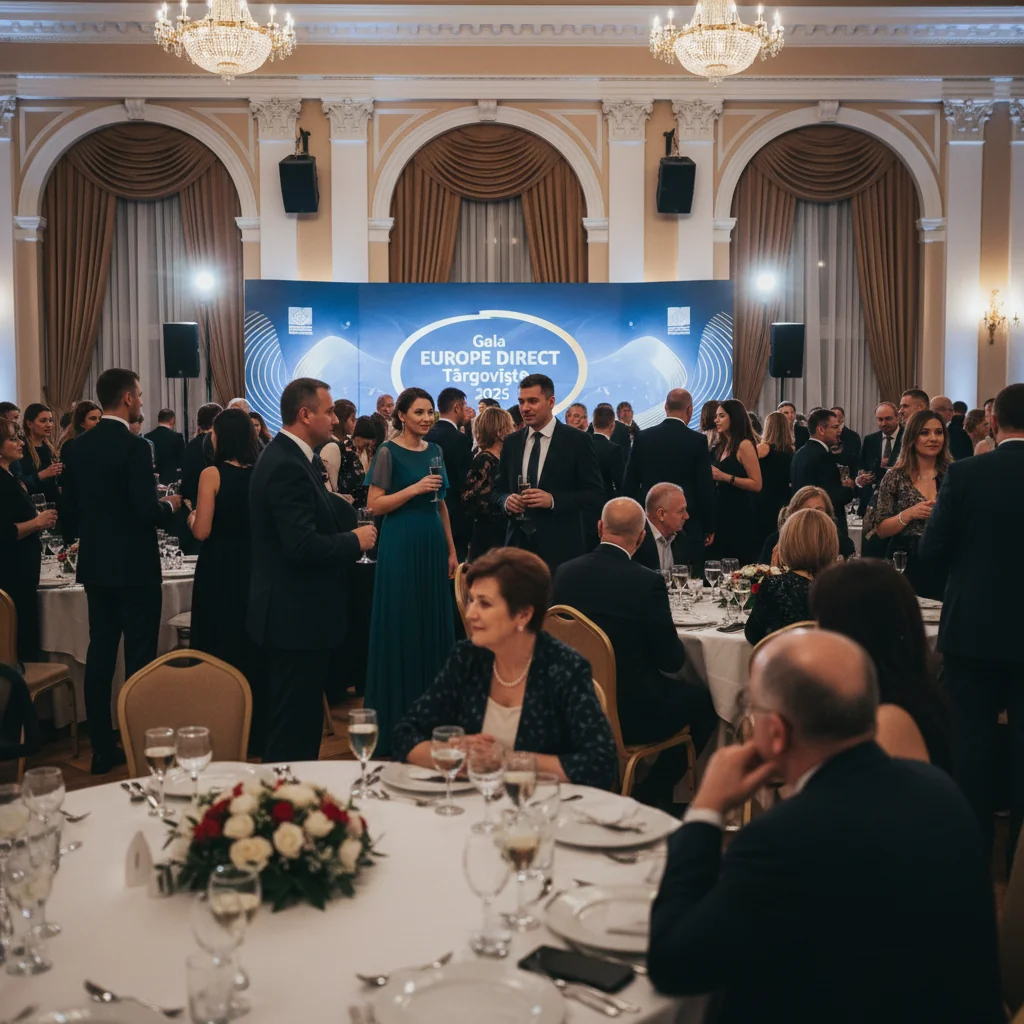 Gala EUROPE DIRECT Târgoviște 2025 a adus în prim-plan partenerii și voluntarii implicați în informarea europeană