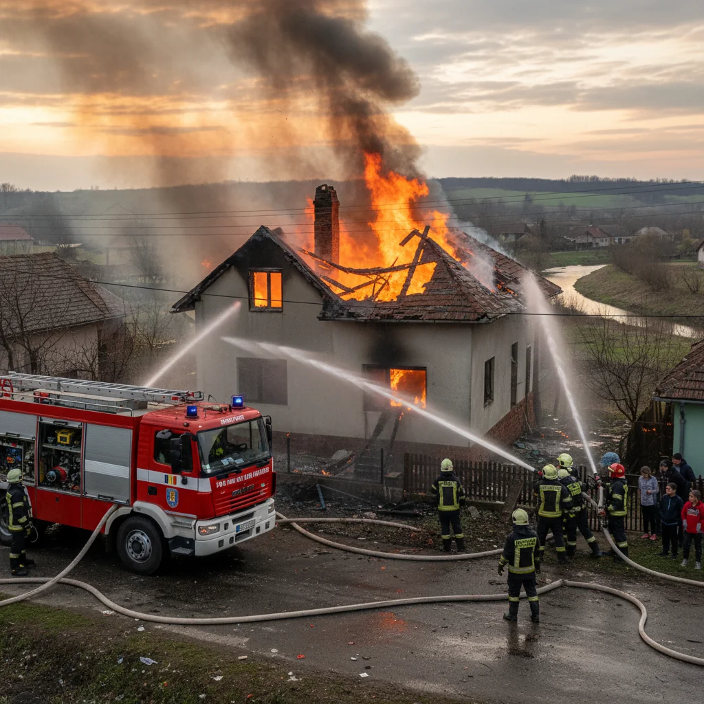 Incendiu în Valea Lungă – Cricov cauzat de un coș de fum deteriorat la o locuință