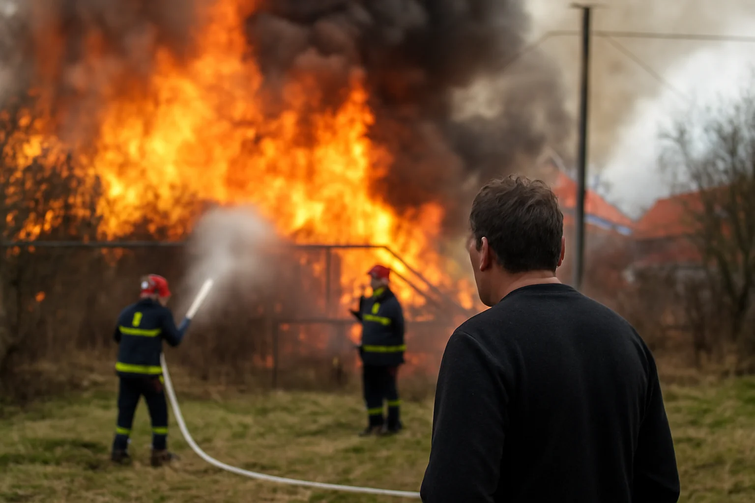 Incendiu puternic la Românești, județul Dâmbovița, anunțat de presă locală din Târgoviște