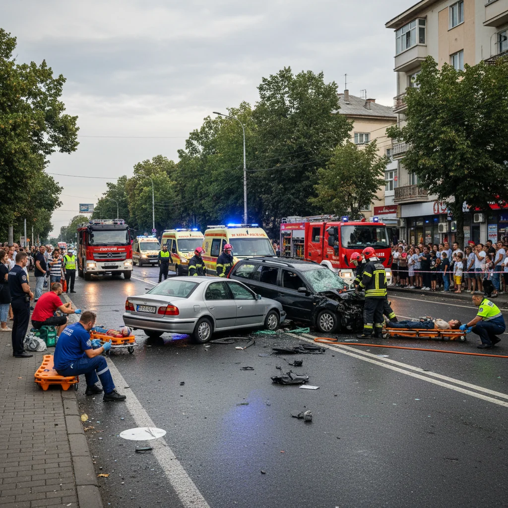 intervenție rapidă a salvatorilor și ambulanțierilor pe strada Mircea cel Bătrân