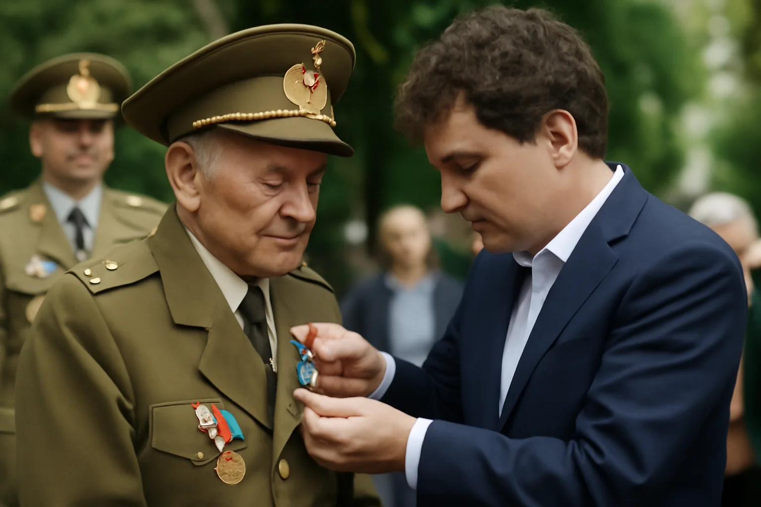 Ion Vasile Banu, veteran din Dâmbovița, decorat de primarul Nicușor Dan la 107 ani cu o distincție militară înaltă