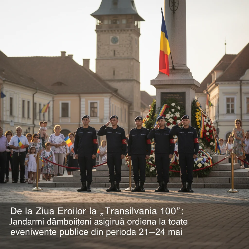 Jandarmii dâmbovițeni asigură ordinea la evenimentele din mai