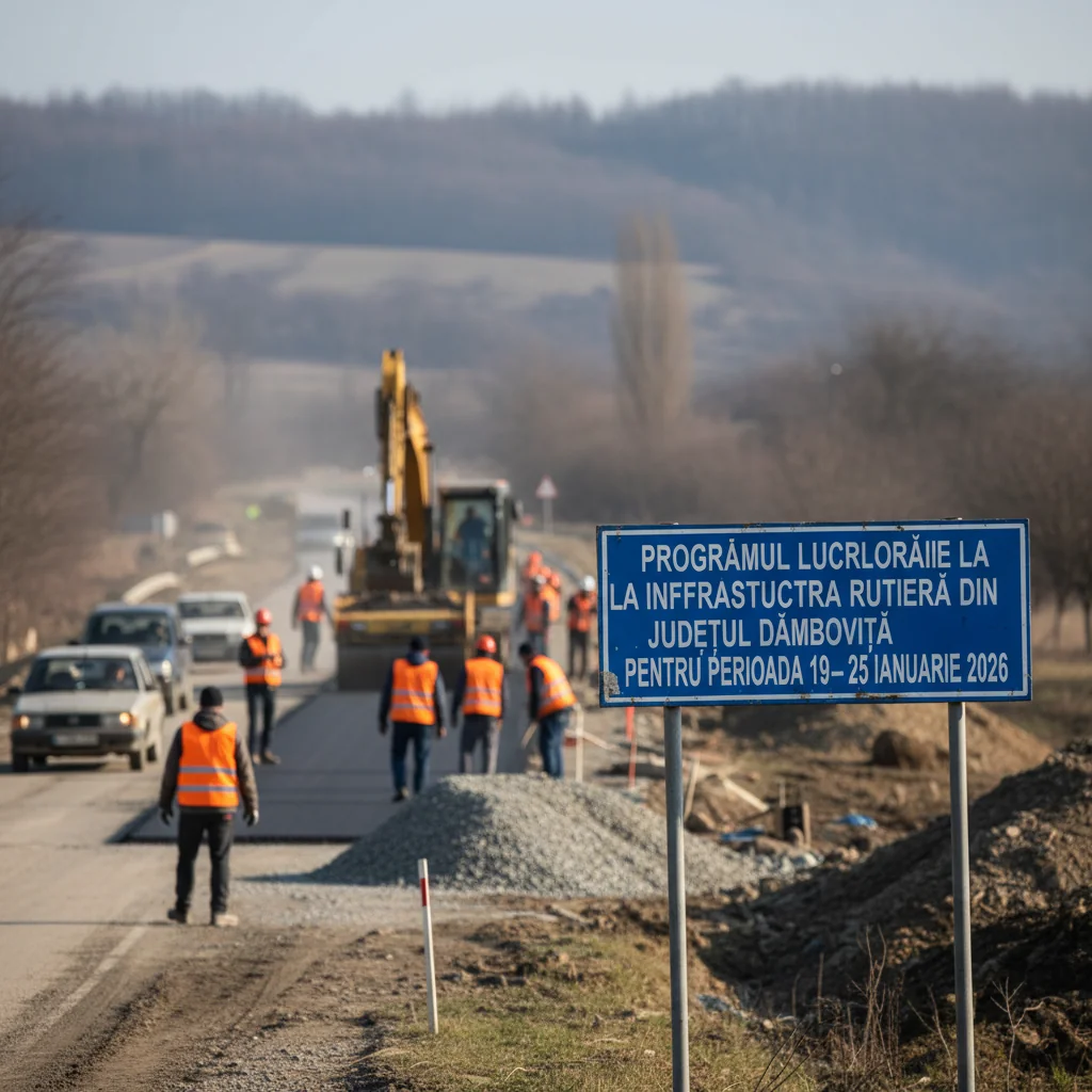 Lucrări rutiere anunțate la Târgoviște și în județul Dâmbovița pentru perioada 19–25 ianuarie 2026
