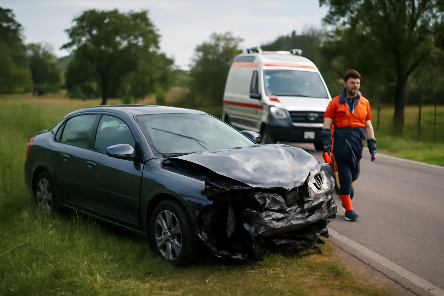 o femeie transportată la spital