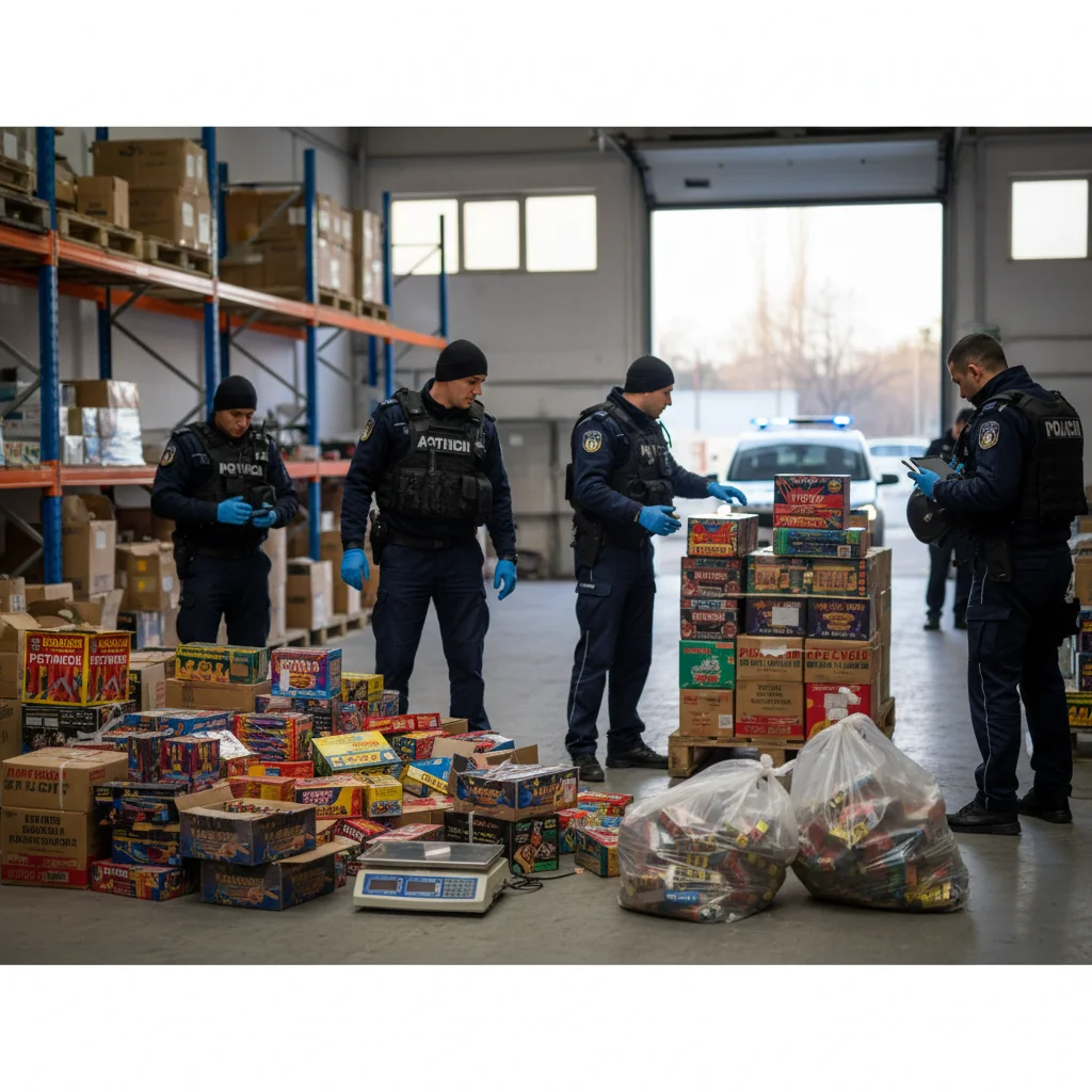 Poliția a confiscat o tonă de artificii și petarde
