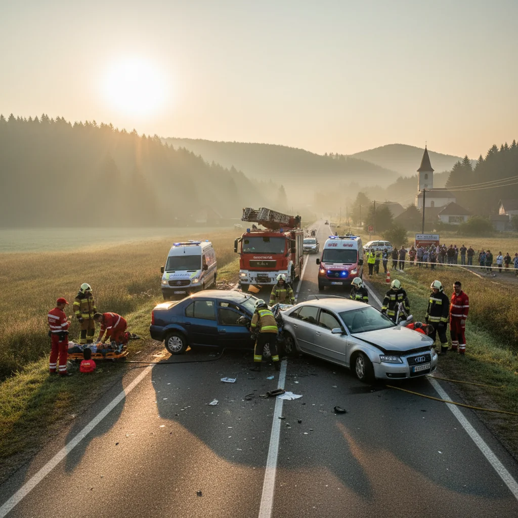 Pompierii și ambulanța au intervenit de urgență