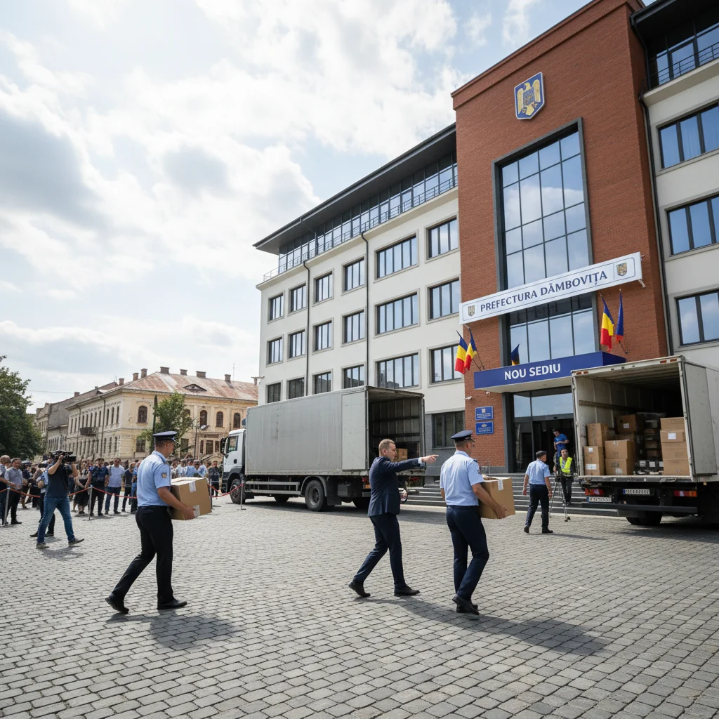 Prefectura Dâmbovița își desfășoară activitatea în noul sediu din Târgoviște, pe Bulevardul Regele Carol I