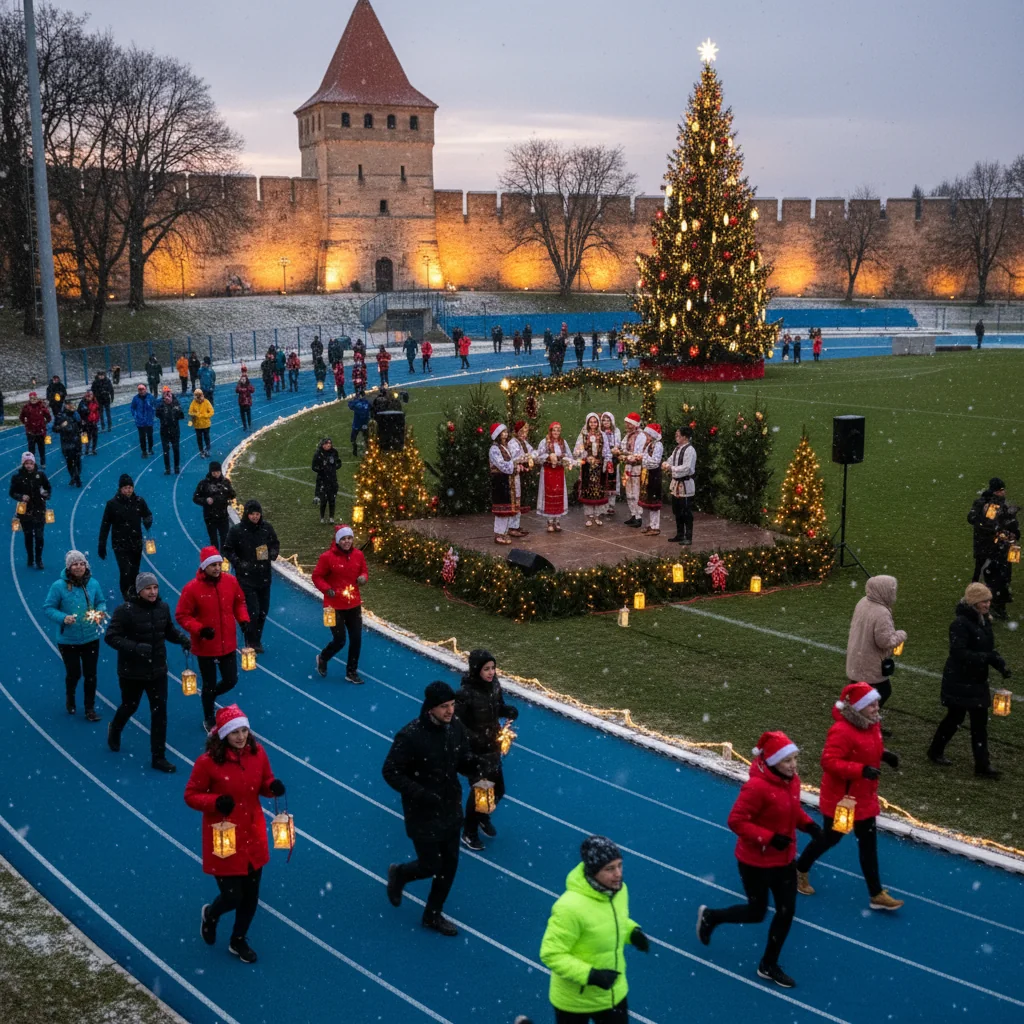 Program special de sărbători pe pista de atletism din Târgoviște, la Stadionul „Eugen Popescu”