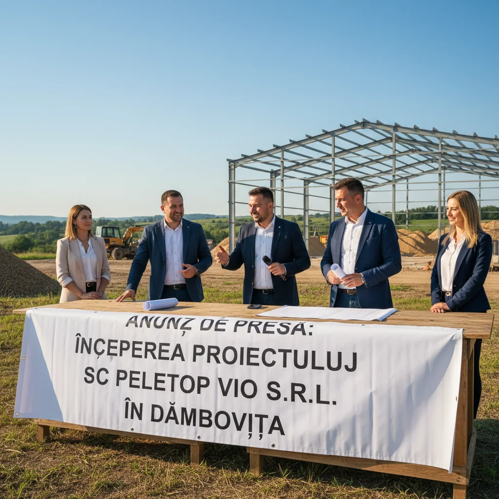 Proiect nou de producție de peleți anunțat la Târgoviște de SC PELETOP VIO S.R.L.