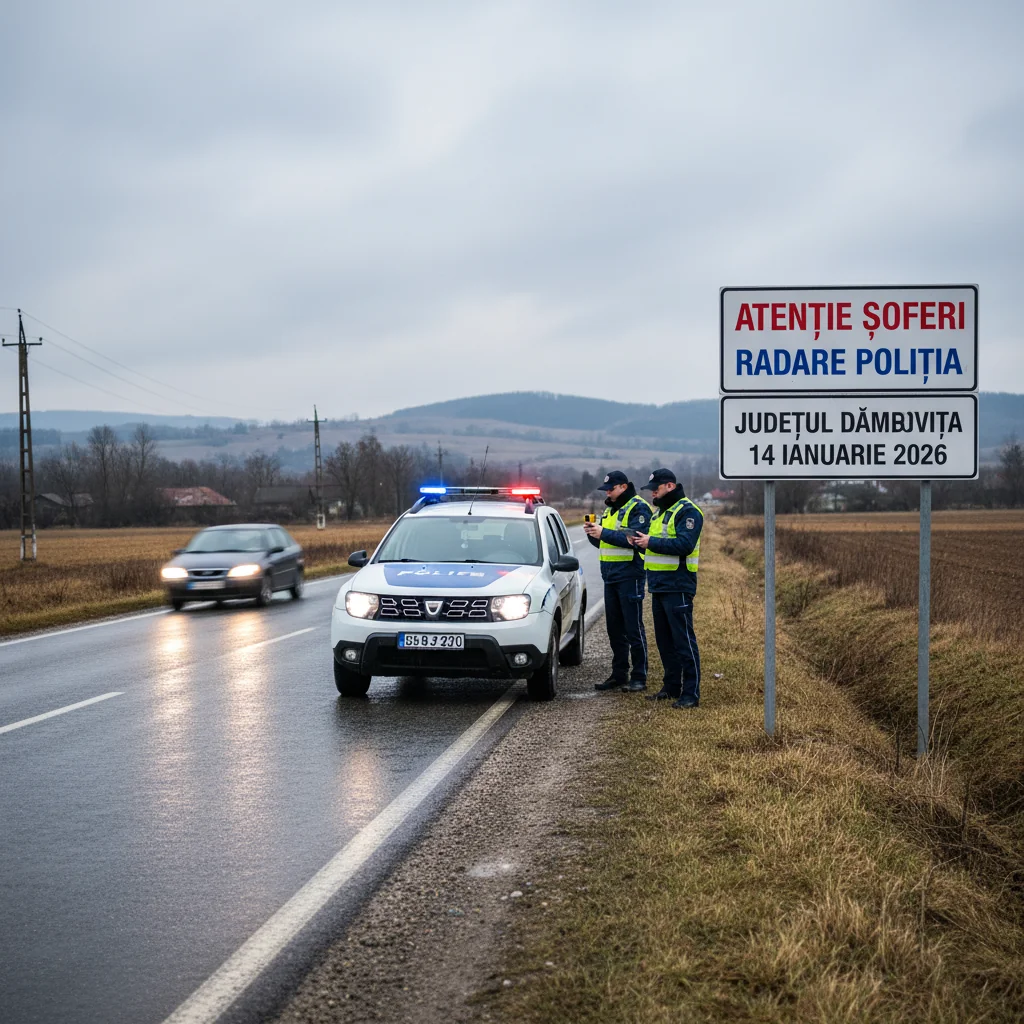 Radare de viteză în Târgoviște și pe șoselele din Dâmbovița, anunțate pentru 14 ianuarie 2026
