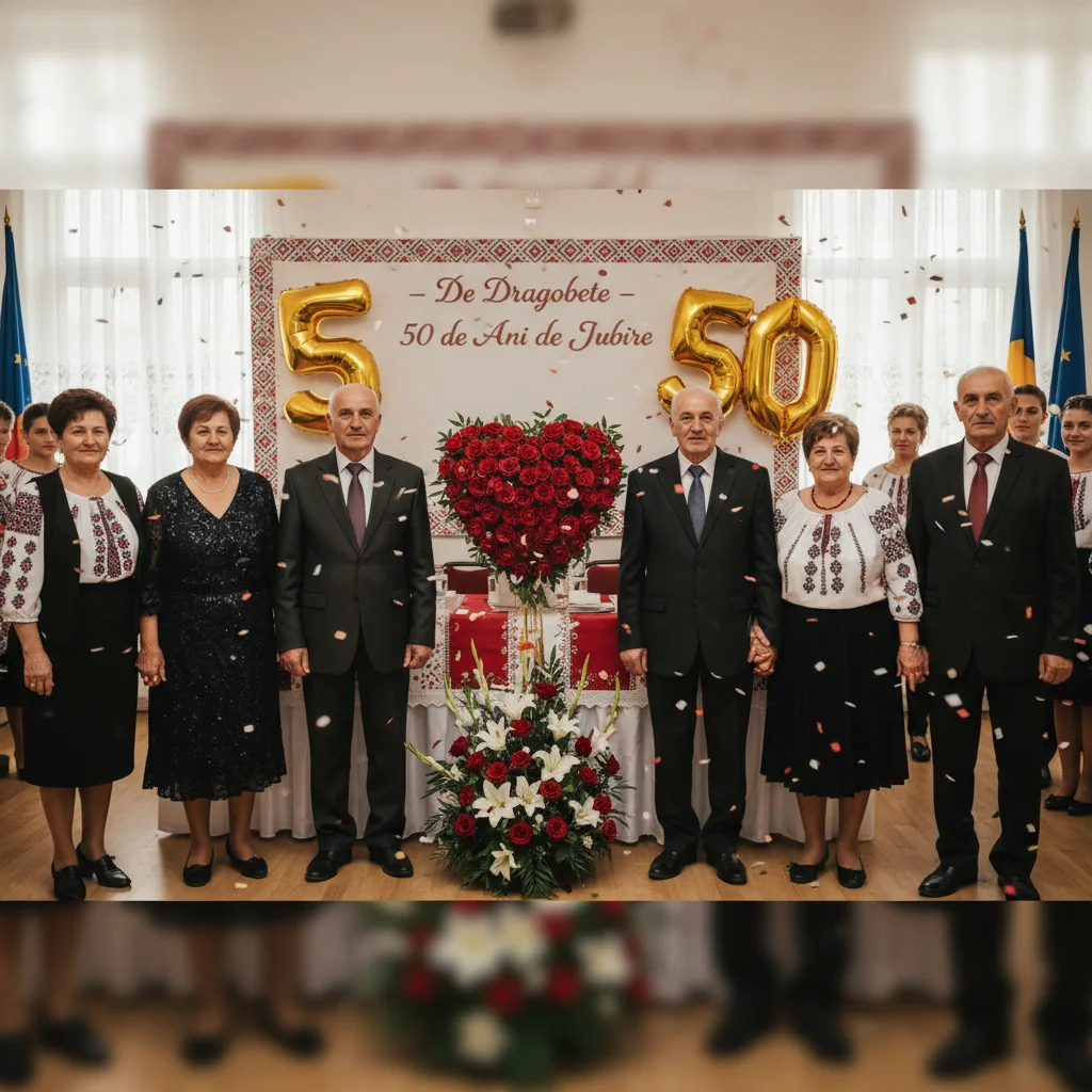 șapte perechi au marcat jubileul de 50 de ani de căsnicie și au celebrat iubirea autentică