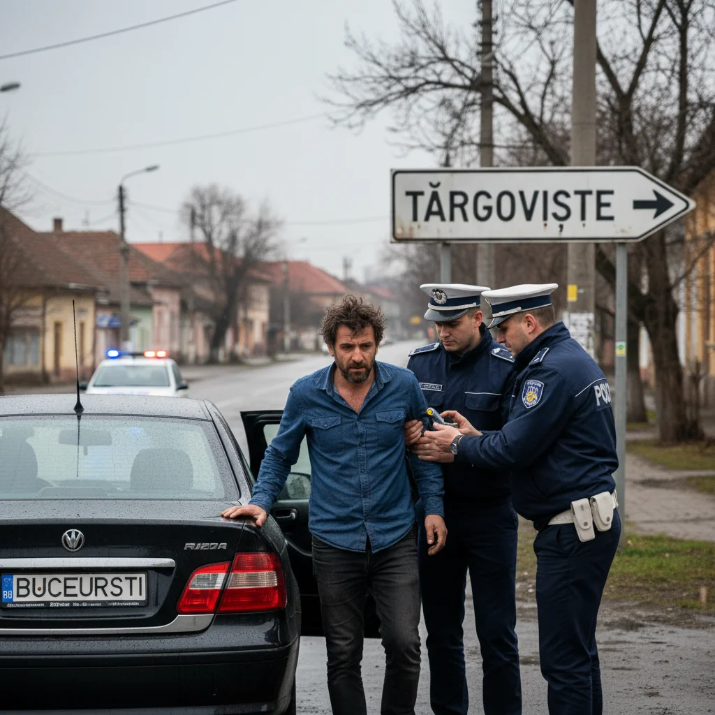 Șofer din București depistat băut la volan pe o stradă din Târgoviște