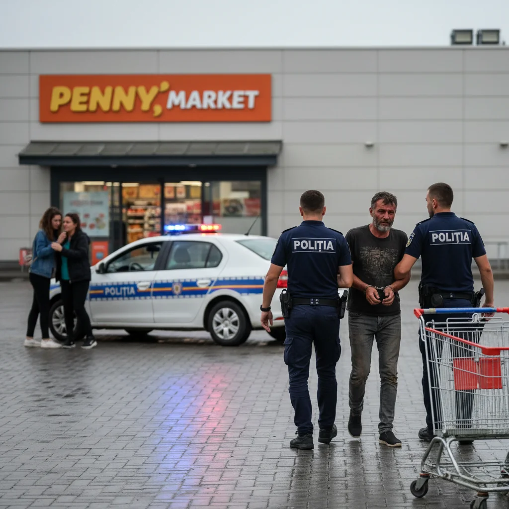 soț arestat după ce și-a agresat partenera în parcarea unui supermarket