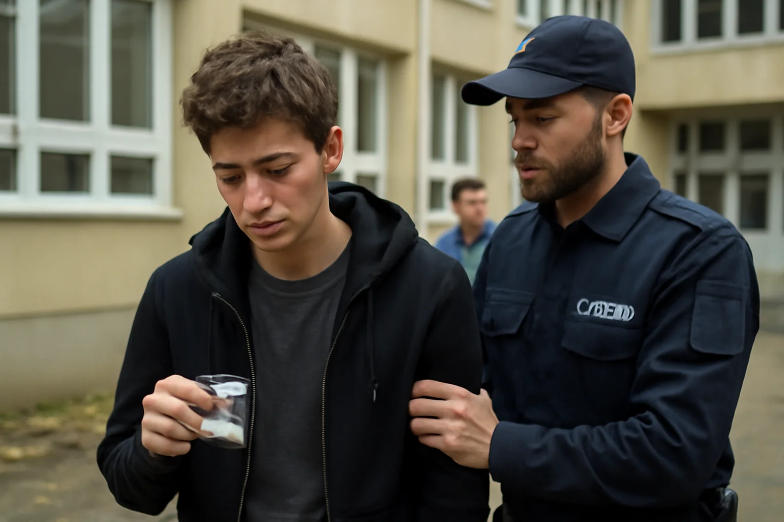 Tânăr prins în flagrant vânzând droguri într-un liceu din Târgoviște