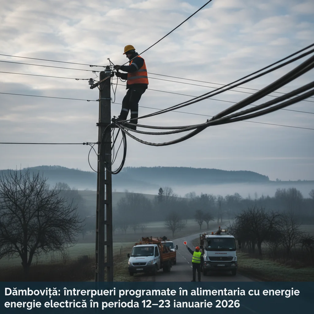 Târgoviște: întreruperi programate de energie electrică în Dâmbovița, anunțate pentru perioada 12–23 ianuarie 2026