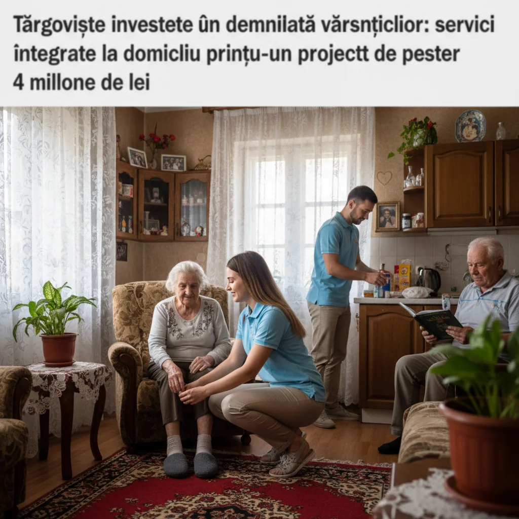 Târgoviște sprijină vârstnicii cu servicii integrate la domiciliu printr-un proiect de peste 4 milioane de lei