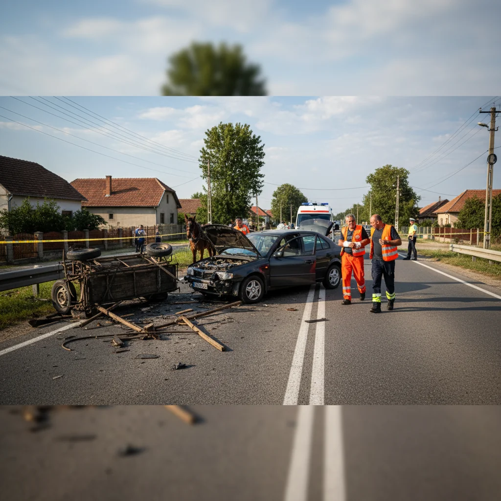 un bărbat a ajuns rănit în urma impactului