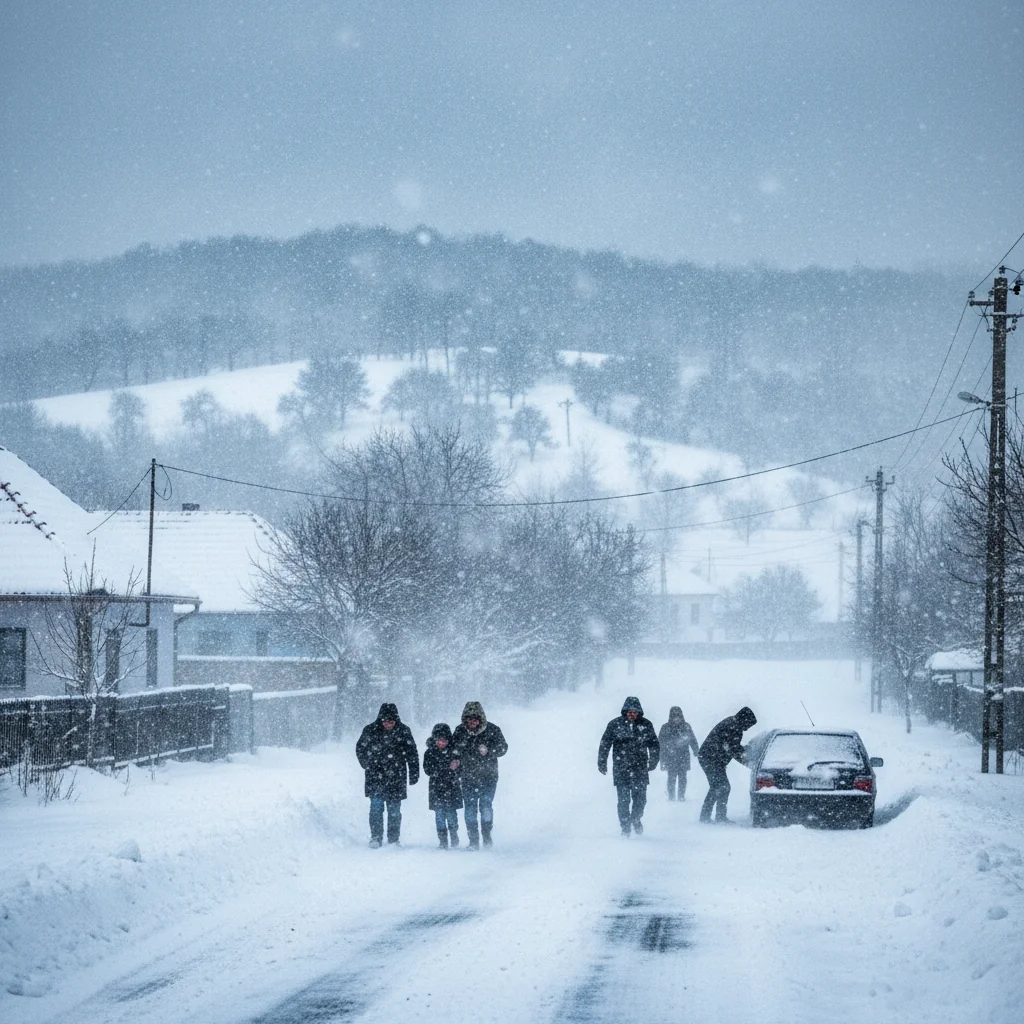 Val de frig anunțat la Târgoviște: ninsori, viscol și temperaturi de până la -15°C în Dâmbovița