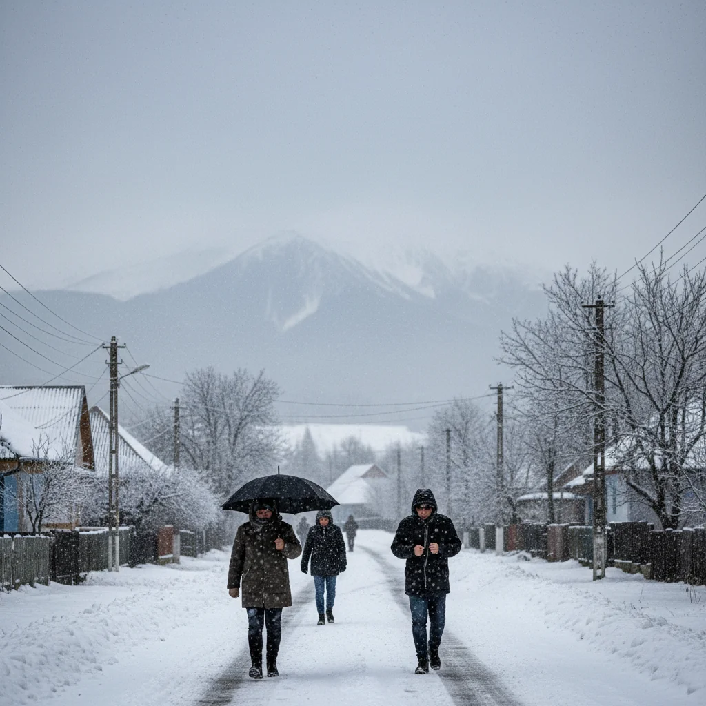 Vreme rece și precipitații mixte anunțate la Târgoviște pentru weekend